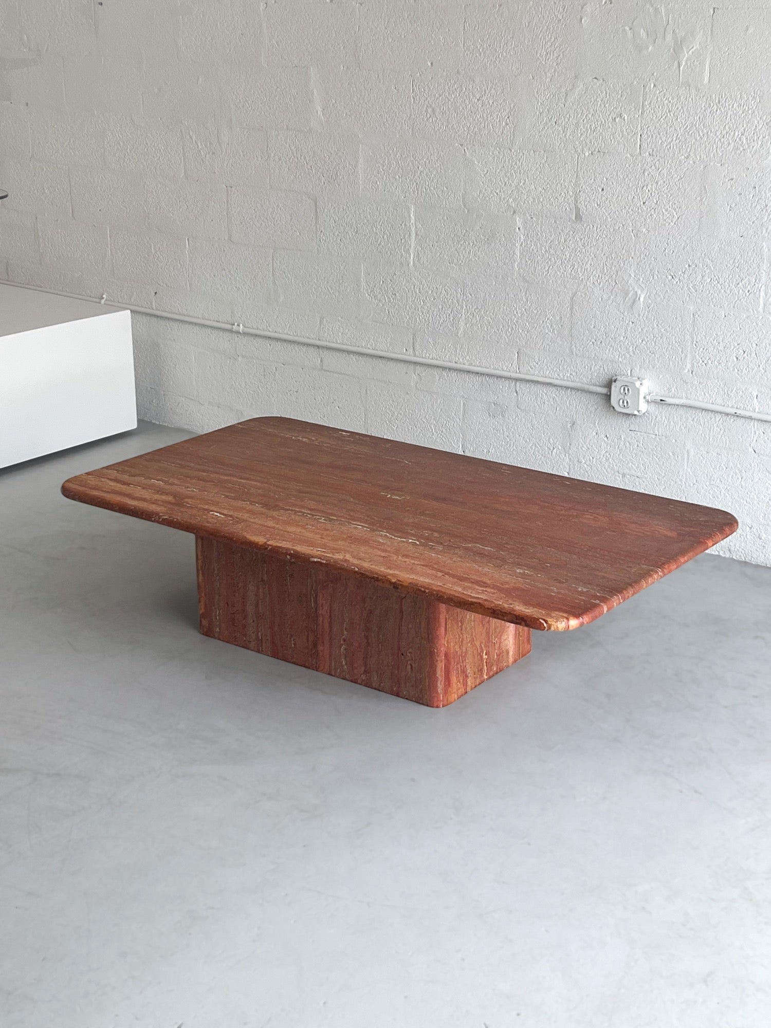 Red Travertine Coffee Table