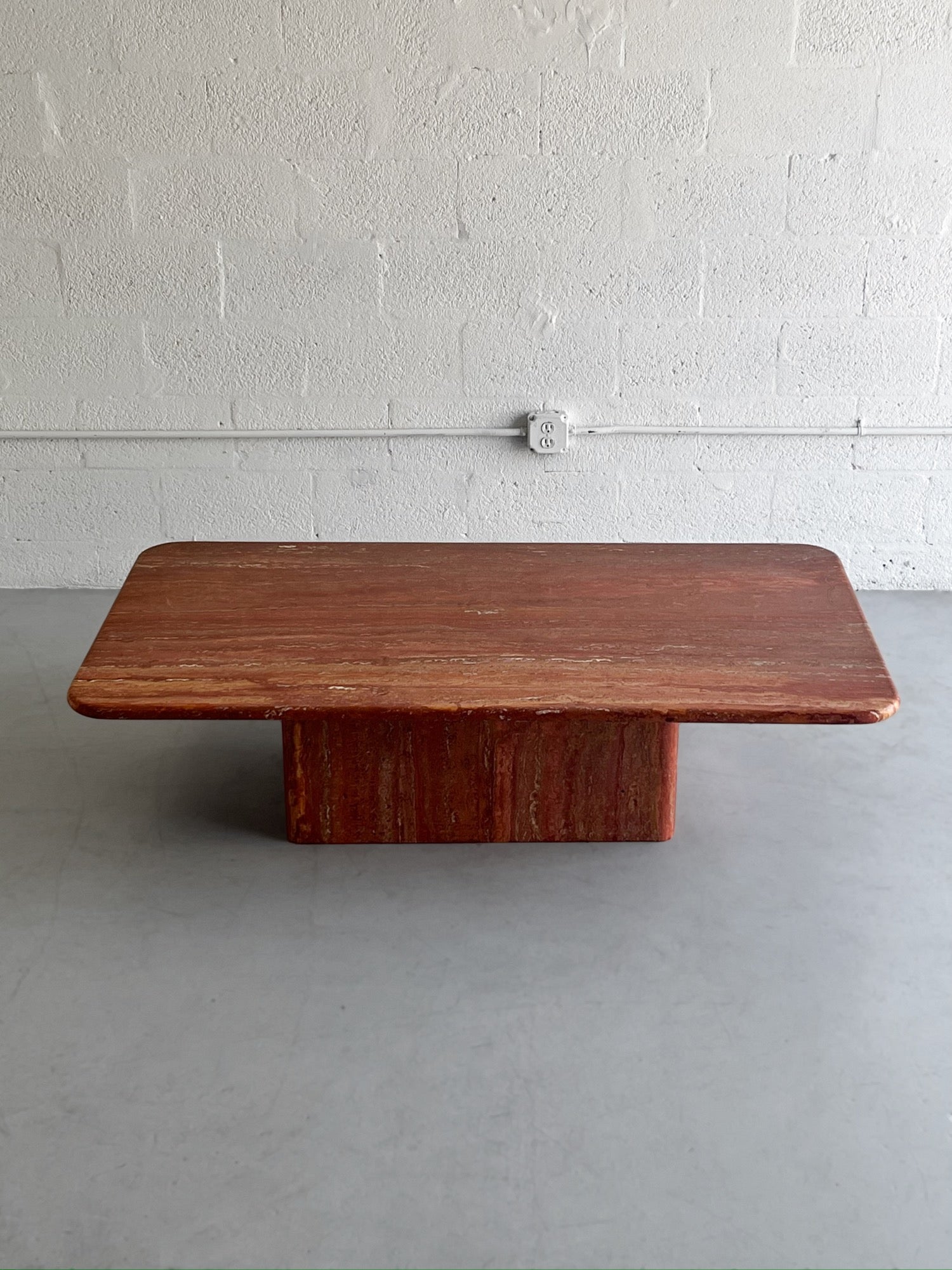 Red Travertine Coffee Table