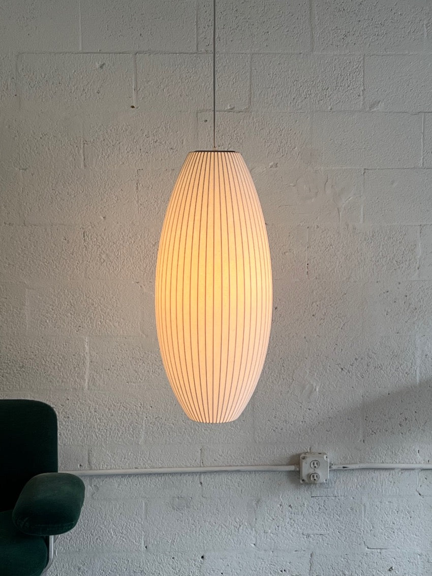 Large Cigar Bubble Pendant Lamp by George Nelson for Modernica, 1990s