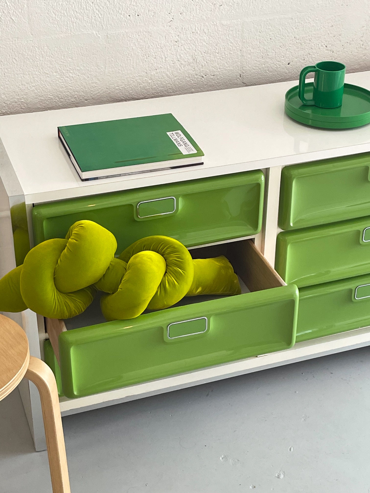 1970s Green Space Age 6-Drawer Dresser