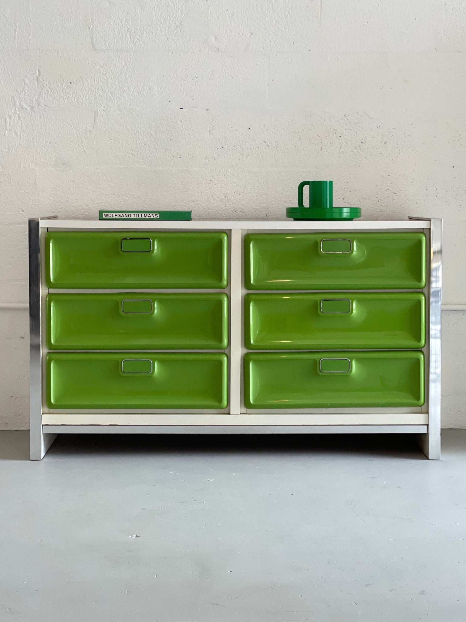 1970s Green Space Age 6-Drawer Dresser