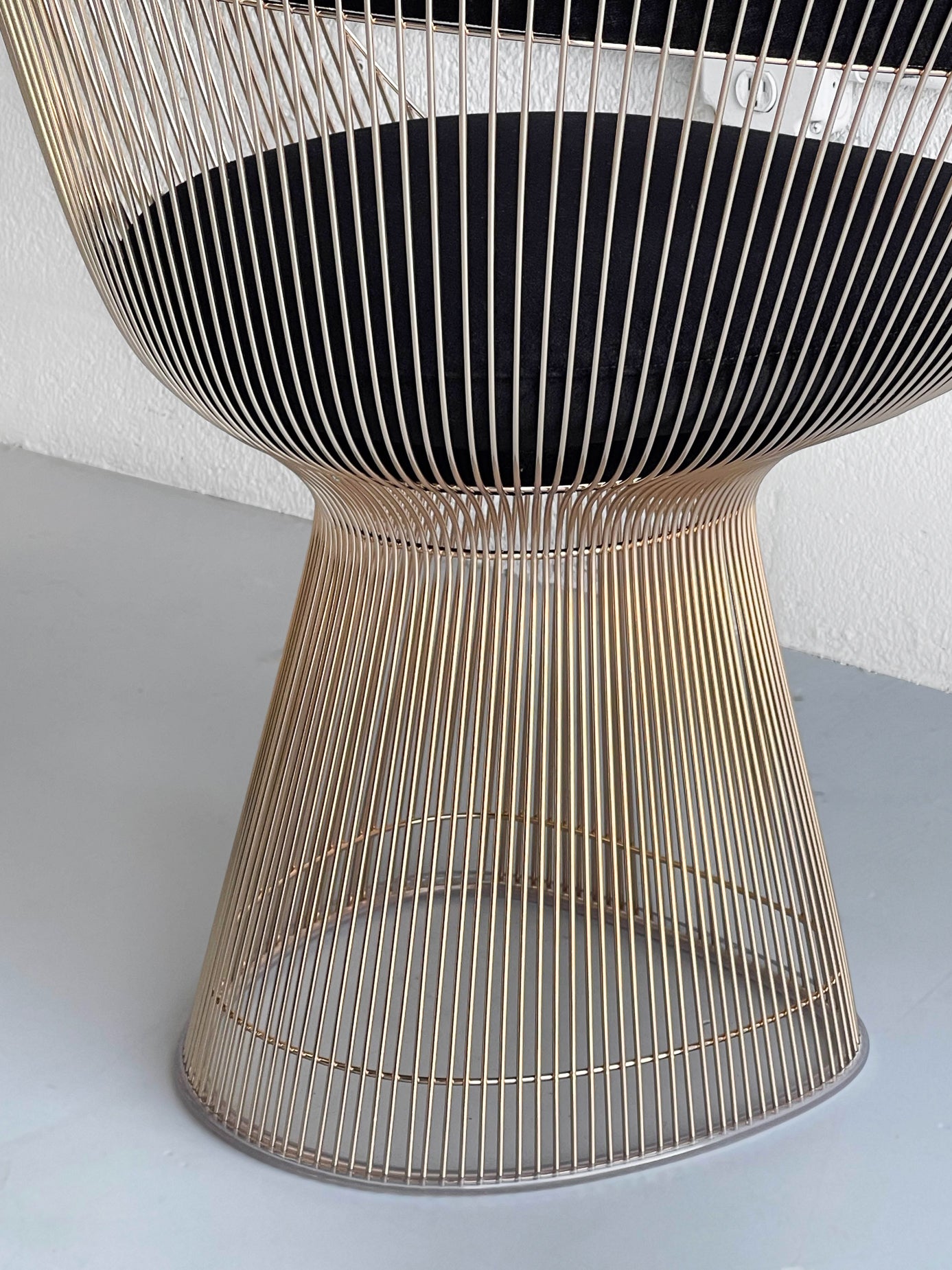 Set of 4 Gold Plated Platner Arm Chairs by Warren Platner for Knoll