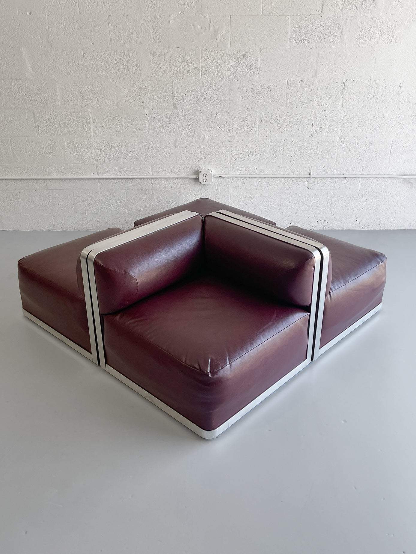 4-Piece Modular Sectional Sofa, 1980s