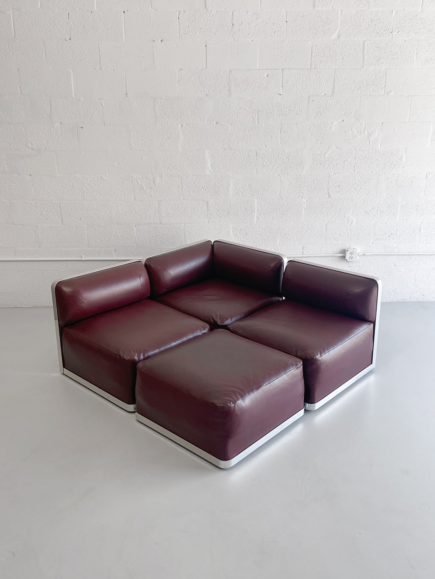 4-Piece Modular Sectional Sofa, 1980s