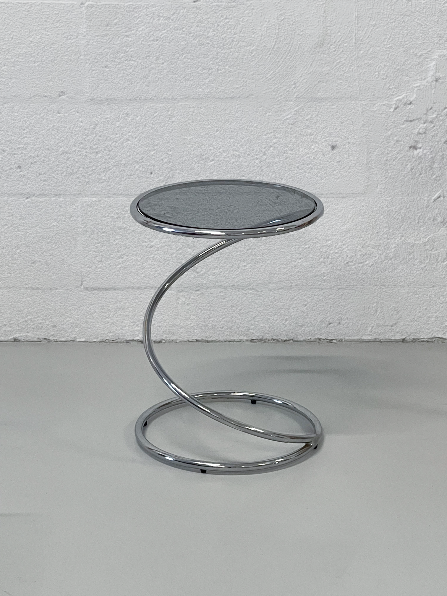 1970s Chrome Coil Side Table by Leon Rosen for Pace Collection