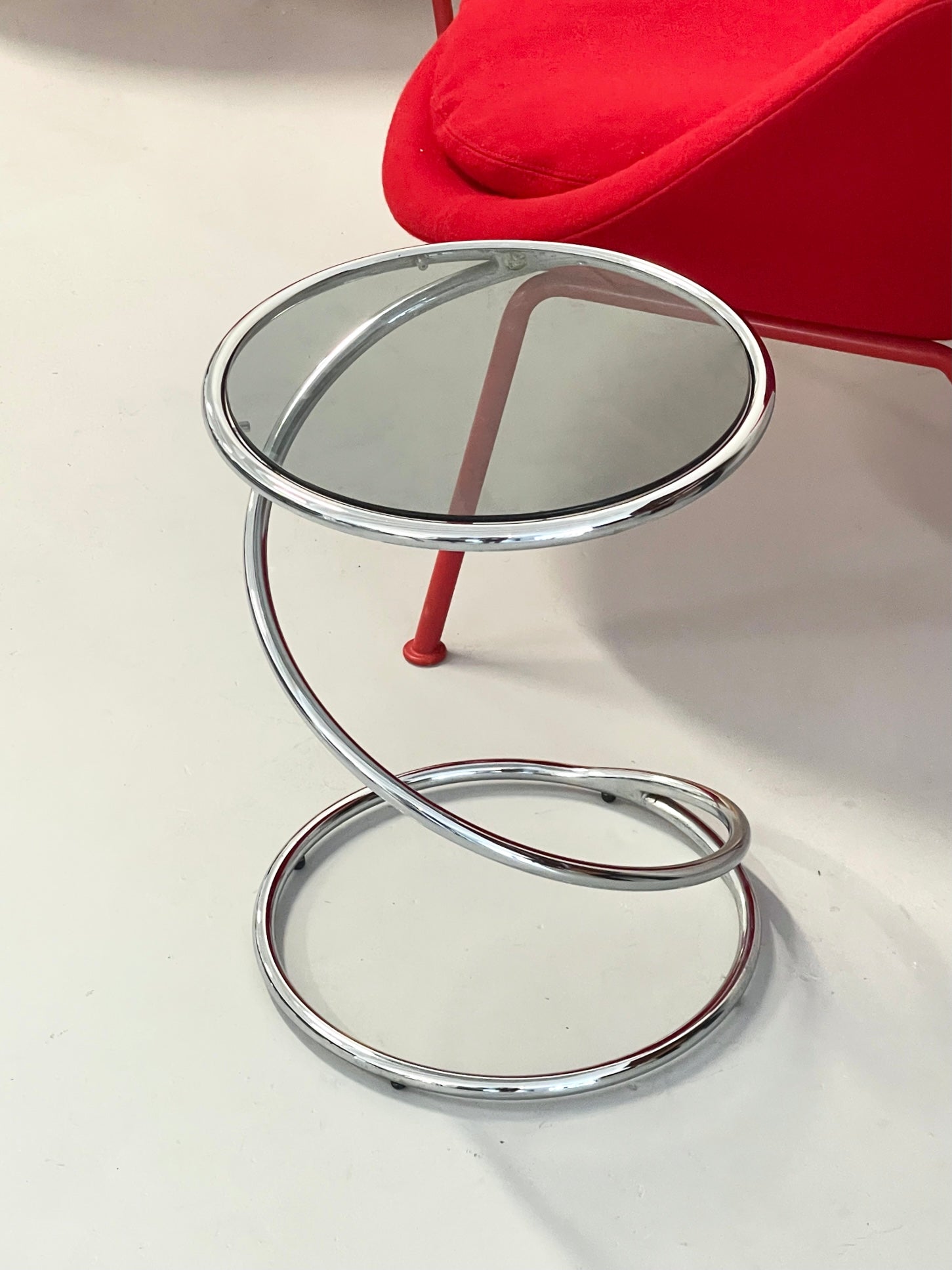 1970s Chrome Coil Side Table by Leon Rosen for Pace Collection