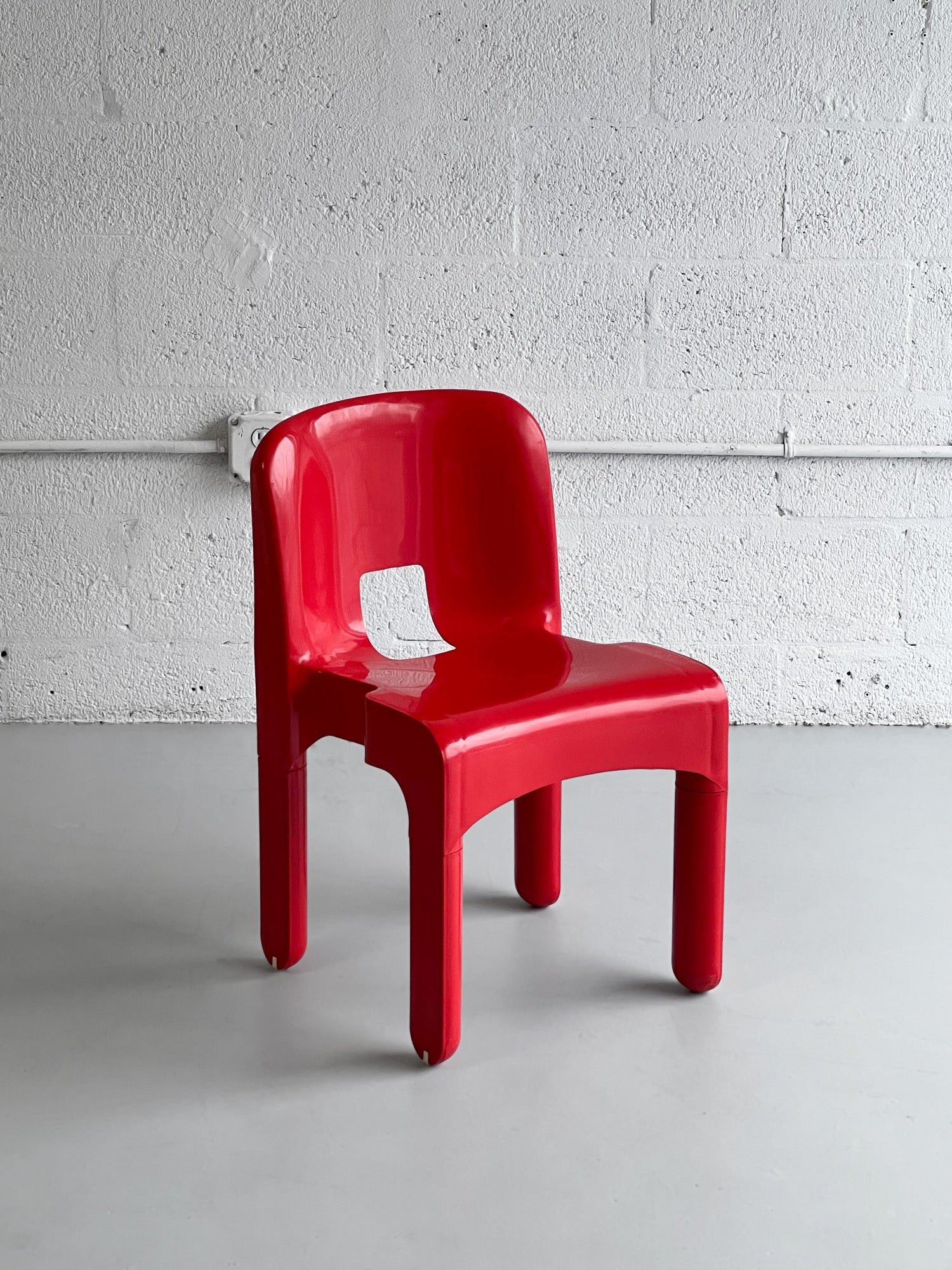 Red 'Universale' Chair by Joe Colombo for Kartell, 1960s