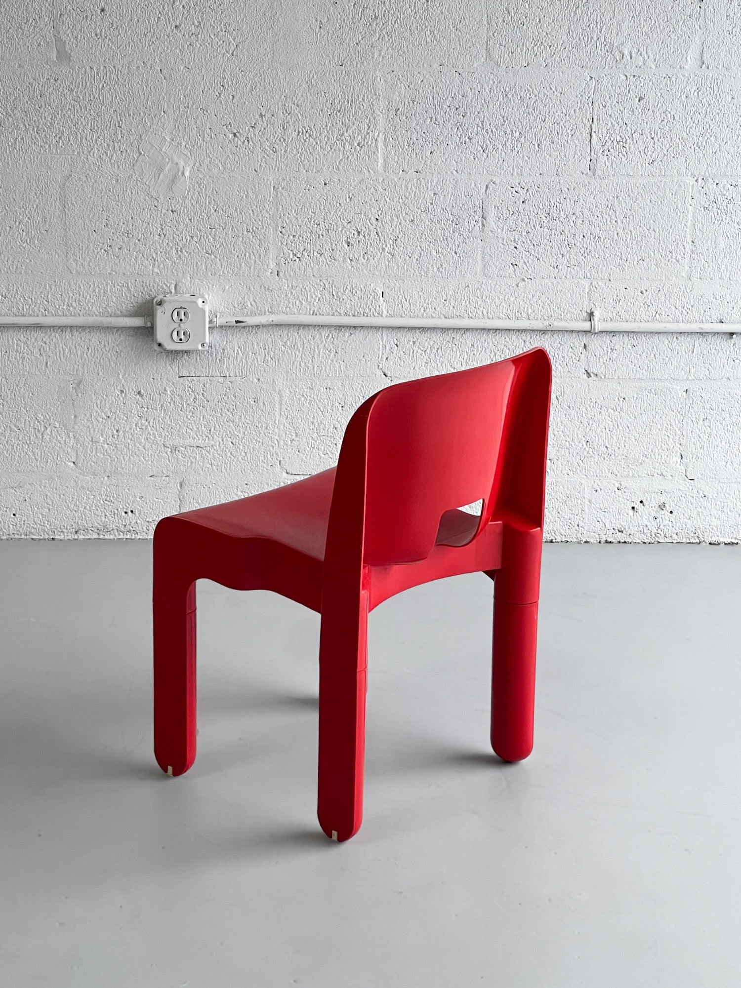Red 'Universale' Chair by Joe Colombo for Kartell, 1960s