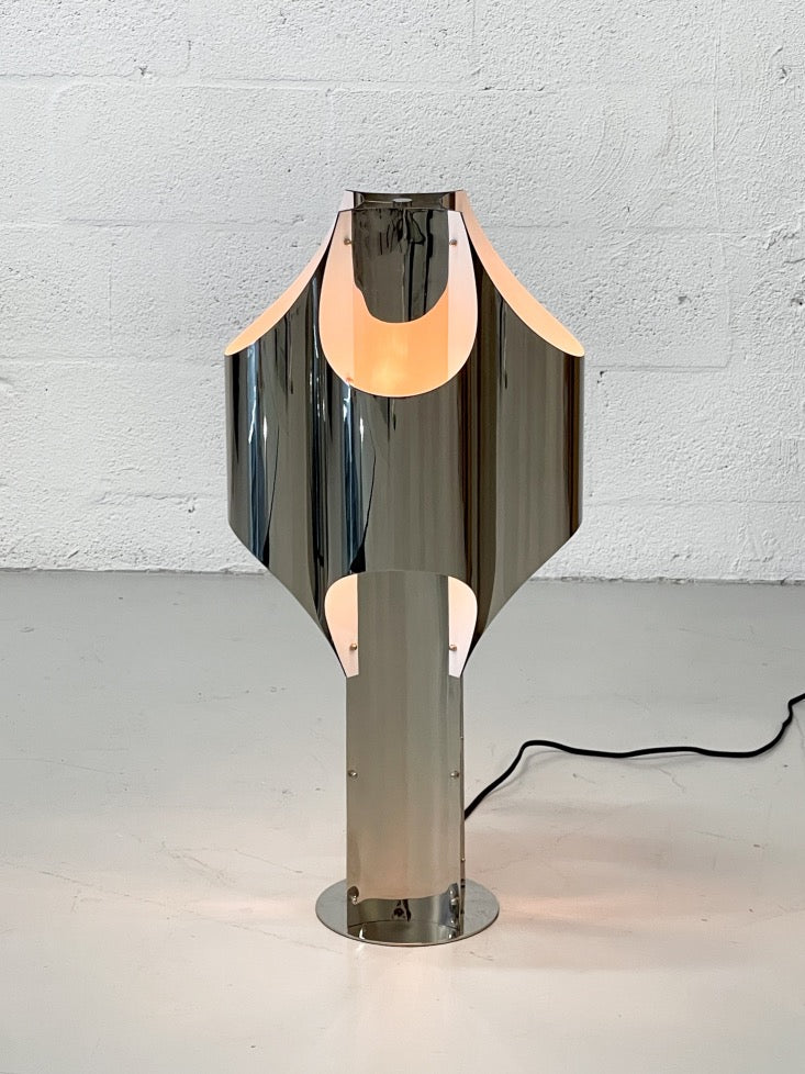 Cathedral Chrome Table Lamp by Robert Sonneman