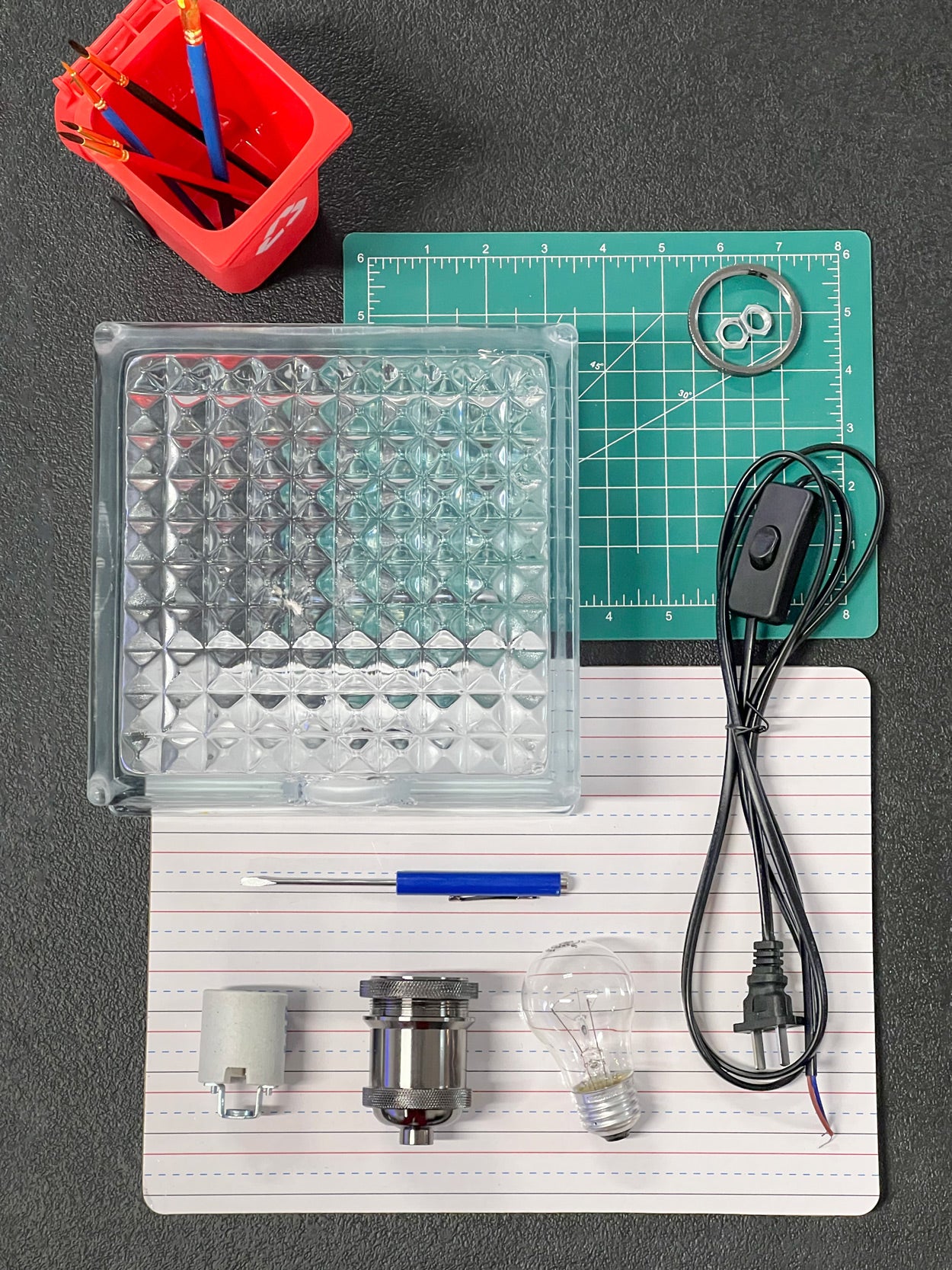 Glass Block Table Lamp Workshop – Primaried Studio